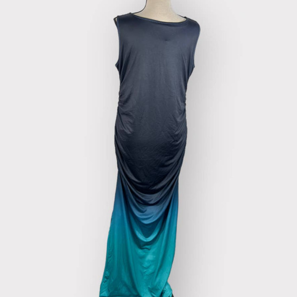 Kimi + Kai Maternity "Sonia" Ombre Tank Column Maxi Dress Women's Size‎ XS - Picture 5 of 12